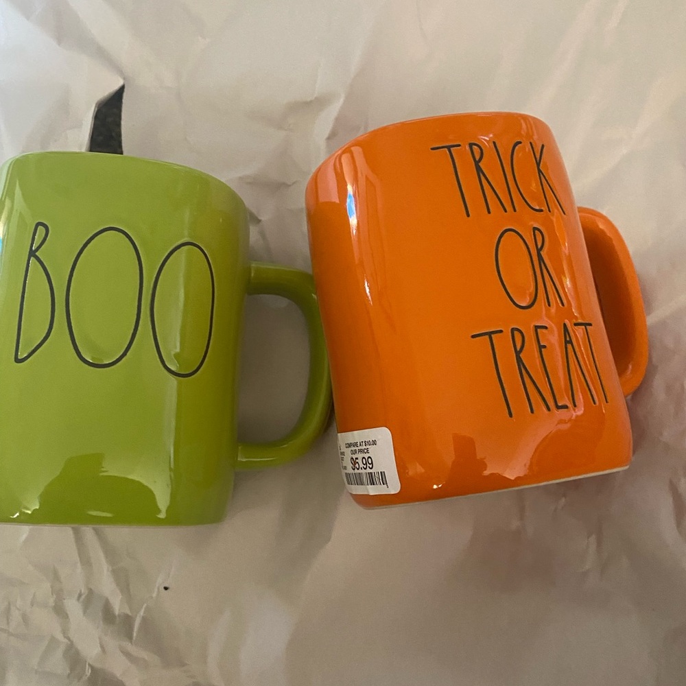 BRAND NEW Rae Dunn Halloween mugs (boo/tot)